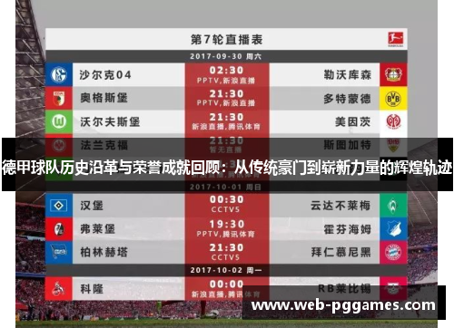 德甲球队历史沿革与荣誉成就回顾：从传统豪门到崭新力量的辉煌轨迹